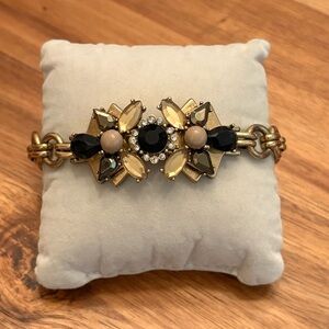 J.Crew | Resin and Rhinestone Bracelet | 7.5” Adjustable